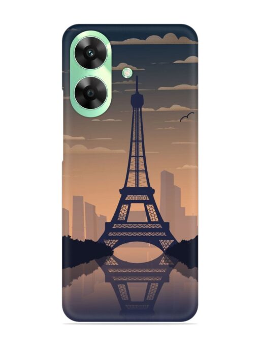 France Paris Eiffel Tower Gradient Snap Case for Realme Narzo N61 Zapvi