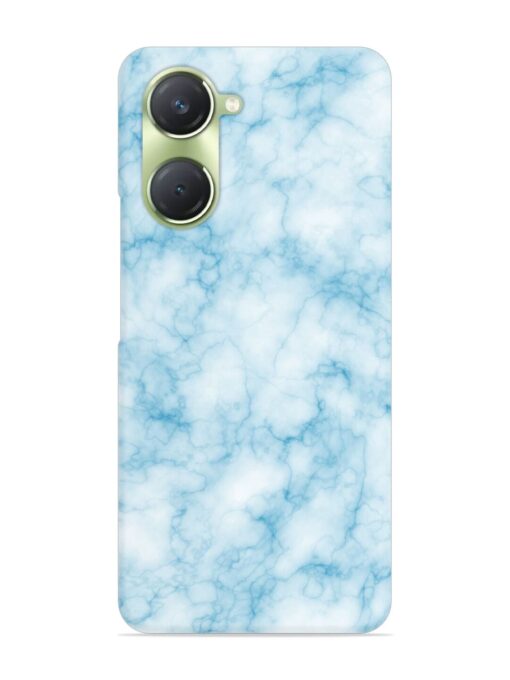 Blue White Natural Marble Snap Case for Vivo T3 Lite (5G) Zapvi