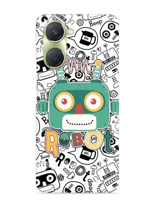 Robot Modern Seamless Pattern Snap Case for Vivo T3 Lite (5G) Zapvi