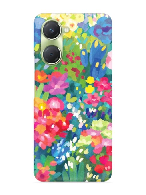 Watercolor Flower Art Snap Case for Vivo T3 Lite (5G) Zapvi