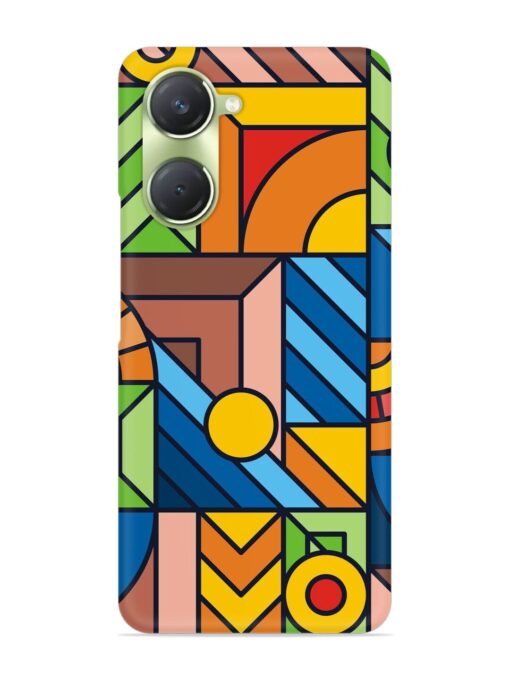 Colorful Geometric Snap Case for Vivo T3 Lite (5G) Zapvi