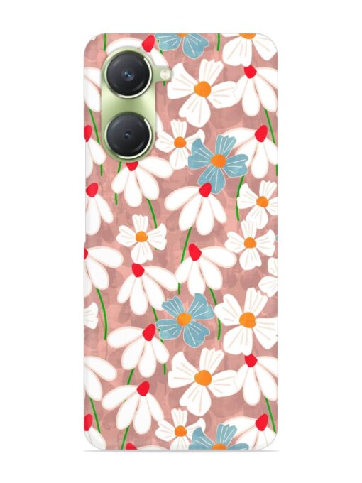 Abstract Petal Flowers Snap Case for Vivo T3 Lite (5G) Zapvi