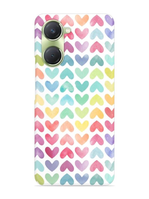 Seamless Colorful Watercolor Snap Case for Vivo T3 Lite (5G) Zapvi