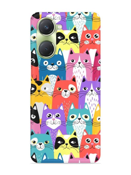 Funny Cartoon Cats Snap Case for Vivo T3 Lite (5G)