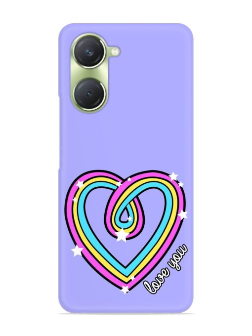 Colorful Rainbow Heart Snap Case for Vivo T3 Lite (5G) Zapvi