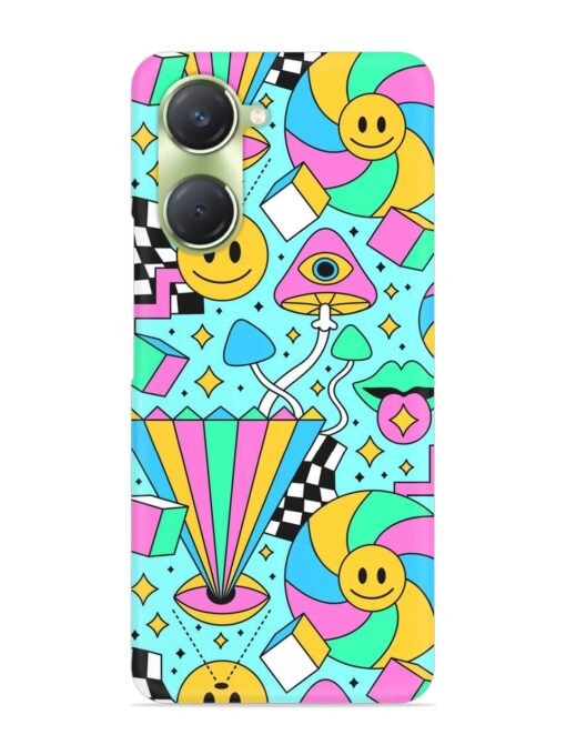 Trippy Rainbow 60S Snap Case for Vivo T3 Lite (5G) Zapvi