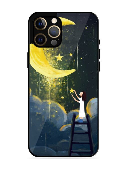 Moonlight Healing Night Illustration Glossy Metal TPU Phone Cover for Apple Iphone 12 Pro Max Zapvi