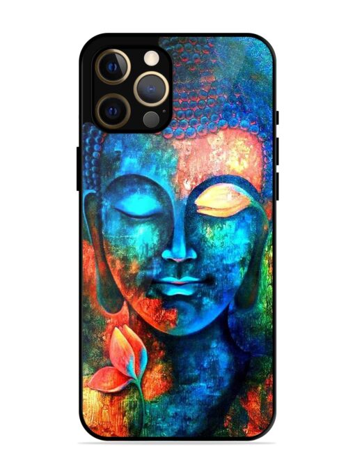 Buddha Painting Glossy Metal Phone Cover for Apple Iphone 12 Pro Max Zapvi