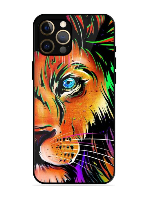 Colorful Lion Design Glossy Metal TPU Phone Cover for Apple Iphone 12 Pro Max