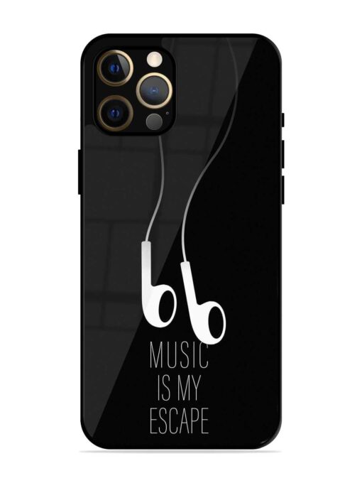 Music Is My Escape Glossy Metal Phone Cover for Apple Iphone 12 Pro Max