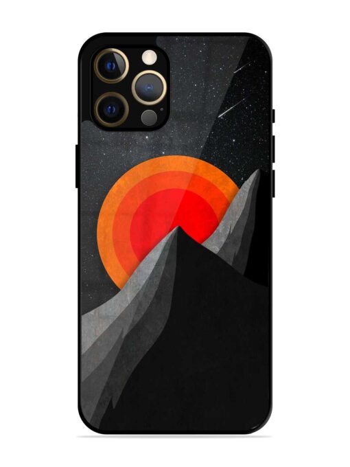 Black Mountain Glossy Metal Phone Cover for Apple Iphone 12 Pro Max