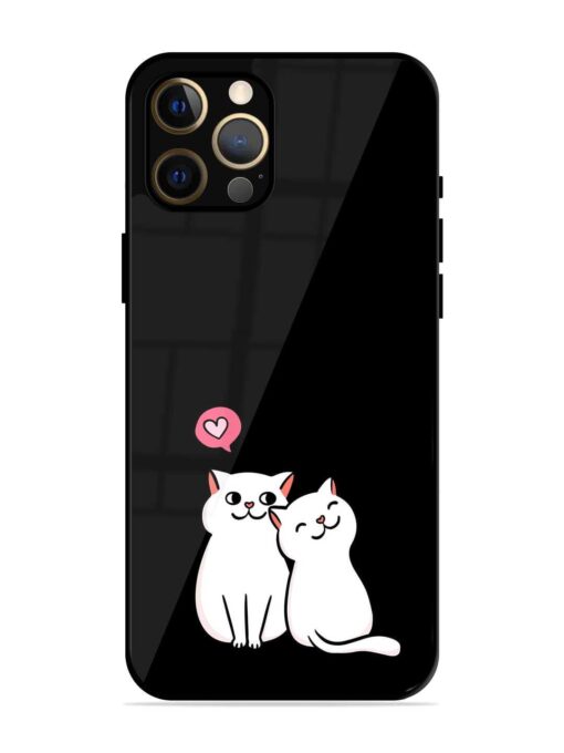 Cat Love Glossy Metal Phone Cover for Apple Iphone 12 Pro Max Zapvi