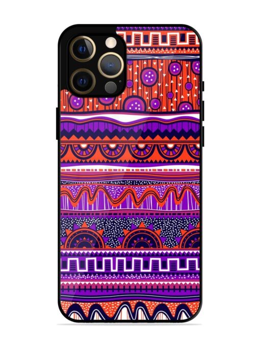 Ethnic Seamless Pattern Glossy Metal TPU Phone Cover for Apple Iphone 12 Pro Max