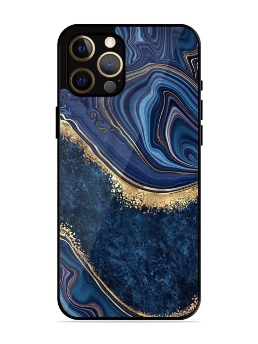 Abstract Background Blue Glossy Metal TPU Phone Cover for Apple Iphone 12 Pro Max Zapvi