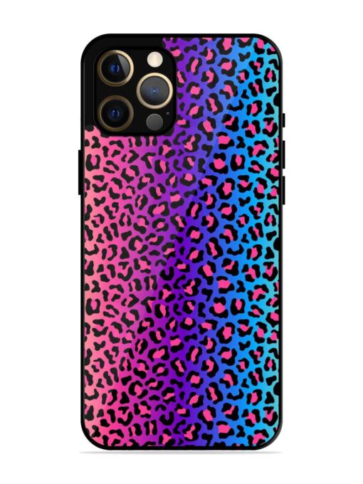 Colorful Leopard Seamless Glossy Metal Phone Cover for Apple Iphone 12 Pro Max Zapvi