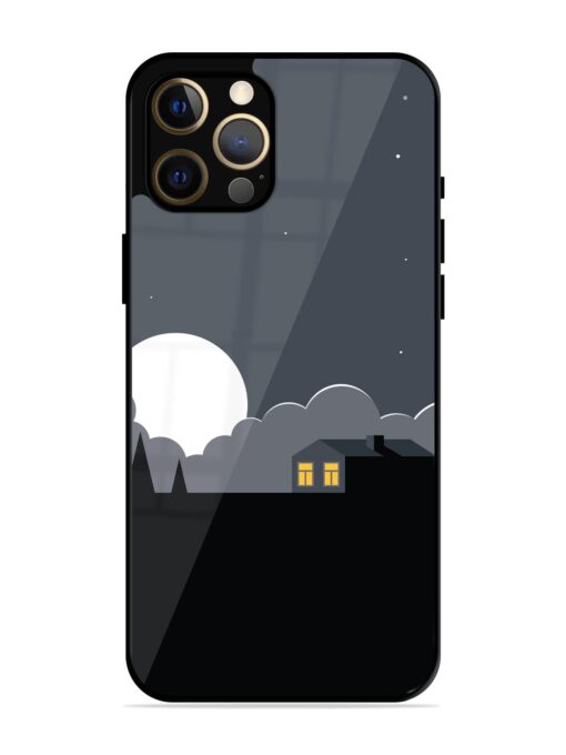 Full Moon Vector Art Glossy Metal Phone Cover for Apple Iphone 12 Pro Max Zapvi