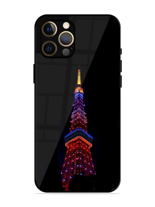 Eiffel Tower Night View Glossy Metal Phone Cover for Apple Iphone 12 Pro Max Zapvi