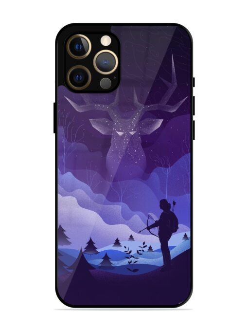 Deer Forest River Glossy Metal Phone Cover for Apple Iphone 12 Pro Max Zapvi