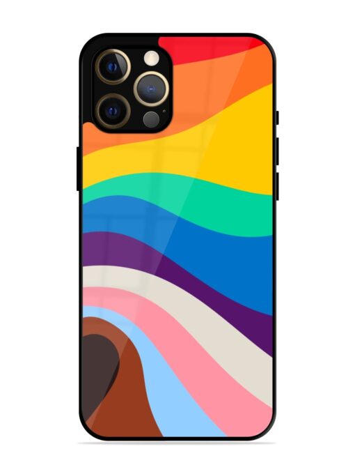 Minimal Pride Art Glossy Metal Phone Cover for Apple Iphone 12 Pro Max Zapvi