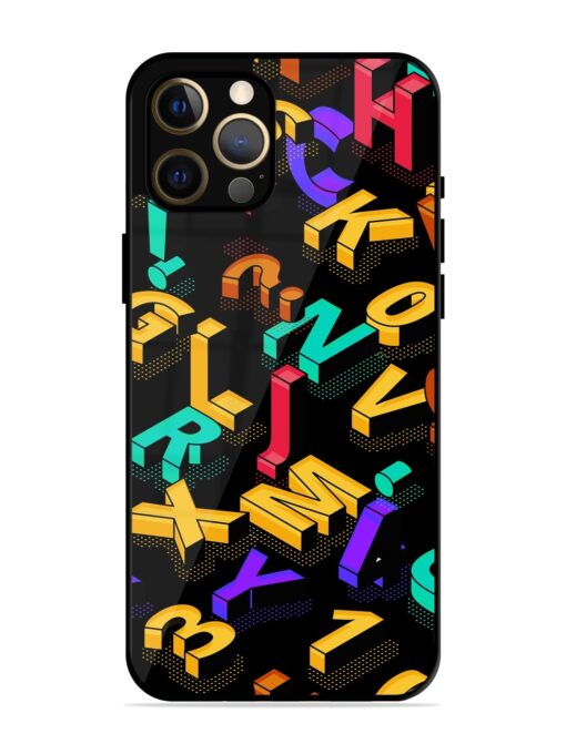 Seamless Pattern With Letters Glossy Metal Phone Cover for Apple Iphone 12 Pro Max Zapvi