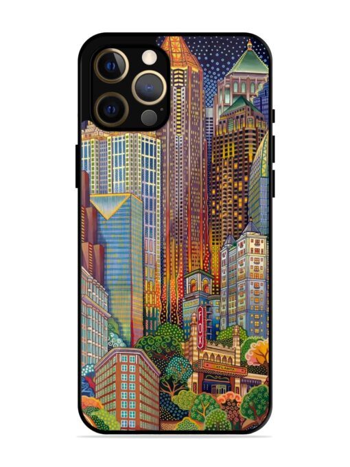 Cityscapes Art Glossy Metal Phone Cover for Apple Iphone 12 Pro Max