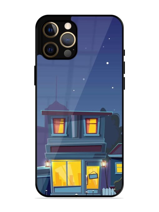 Vector Night House Glossy Metal Phone Cover for Apple Iphone 12 Pro Max Zapvi