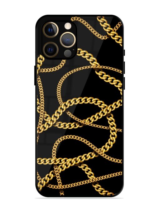 Decorative Golde Chain Glossy Metal Phone Cover for Apple Iphone 12 Pro Max