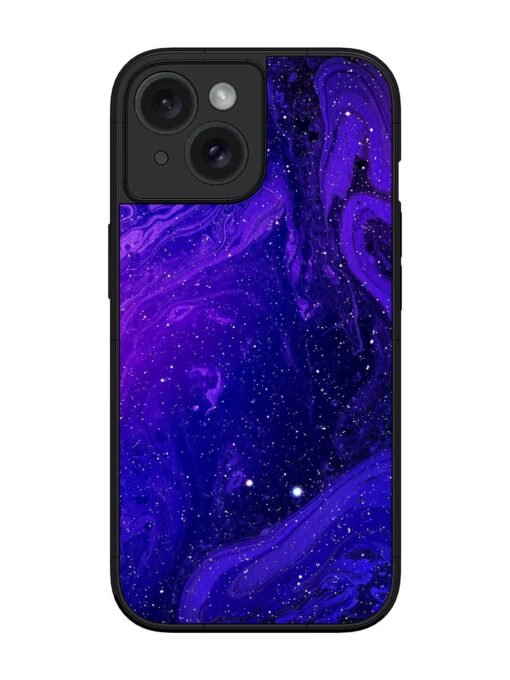 Galaxy Acrylic Abstract Art Glossy Metal Phone Cover for Apple Iphone 15 Zapvi