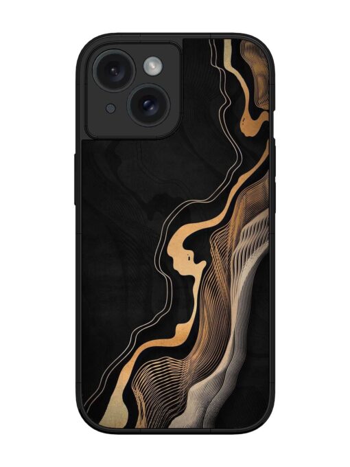 Abstract Art Glossy Metal TPU Phone Cover for Apple Iphone 15 Zapvi