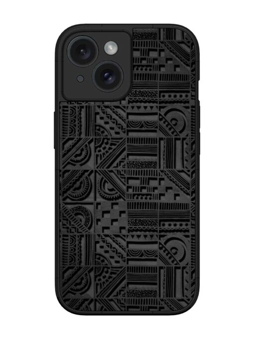 Seamless Pattern Glossy Metal Phone Cover for Apple Iphone 15 Zapvi