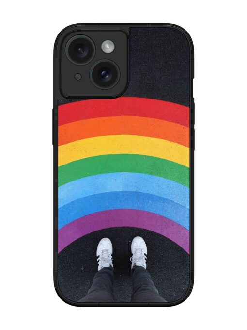 Legs Rainbow Glossy Metal TPU Phone Cover for Apple Iphone 15 Zapvi