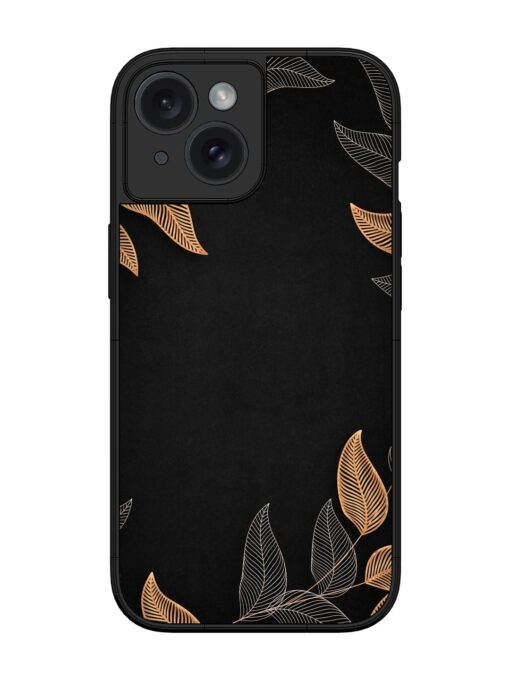 Foliage Art Glossy Metal Phone Cover for Apple Iphone 15 Zapvi