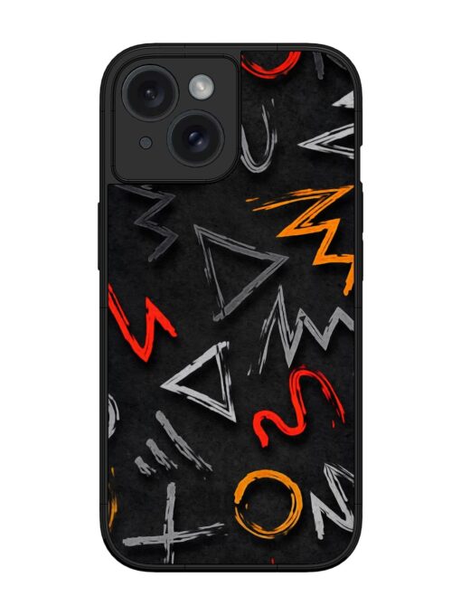 Grungy Graffiti Glossy Metal Phone Cover for Apple Iphone 15 Zapvi