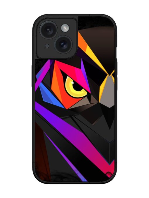 Wpap Owl Glossy Metal Phone Cover for Apple Iphone 15 Zapvi