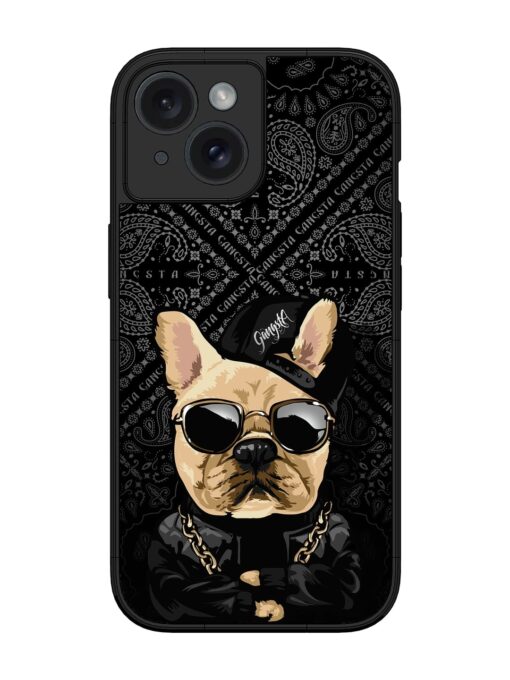 Gangsta Cool Sunmetales Dog Glossy Metal Phone Cover for Apple Iphone 15 Zapvi