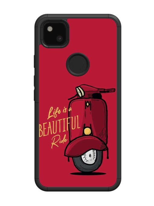 Life Is Beautiful Rides Glossy Metal Phone Cover for Google Pixel 4A Zapvi