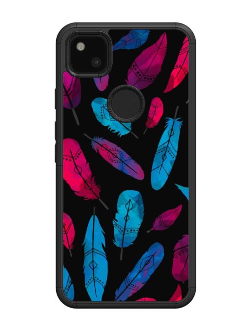 Feather Art Glossy Metal Phone Cover for Google Pixel 4A