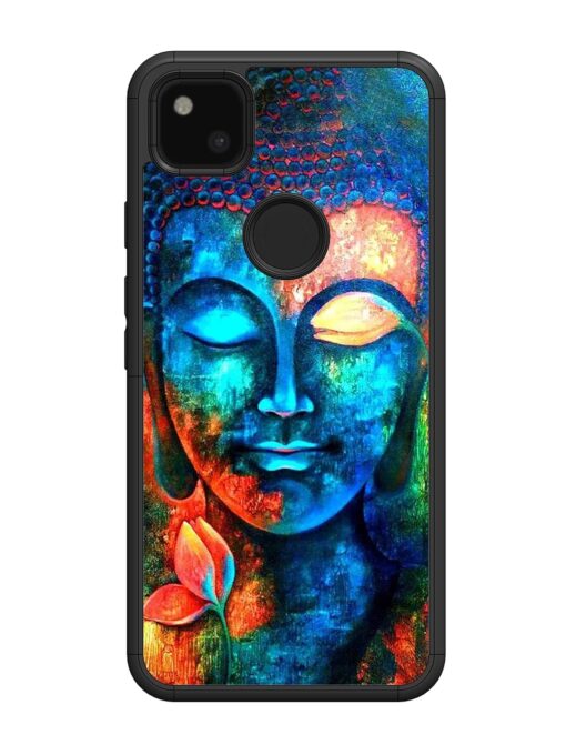 Buddha Painting Glossy Metal Phone Cover for Google Pixel 4A