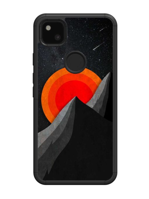 Black Mountain Glossy Metal Phone Cover for Google Pixel 4A Zapvi