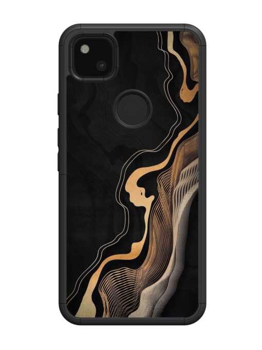 Abstract Art Glossy Metal TPU Phone Cover for Google Pixel 4A