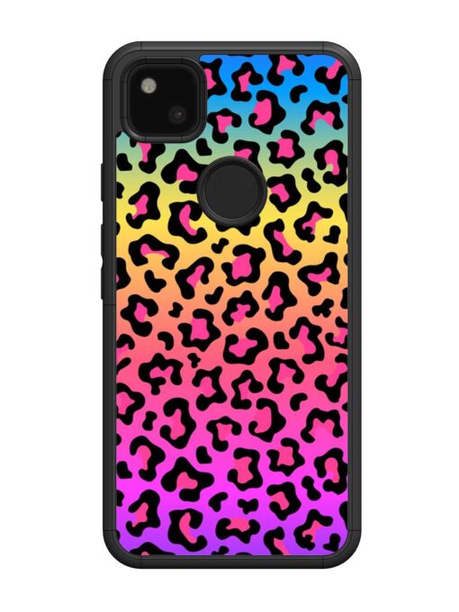 Neon Rainbow Colored Glossy Metal Phone Cover for Google Pixel 4A Zapvi