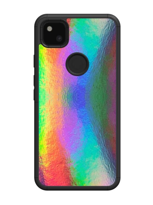 Colorful Holographic Background Glossy Metal TPU Phone Cover for Google Pixel 4A