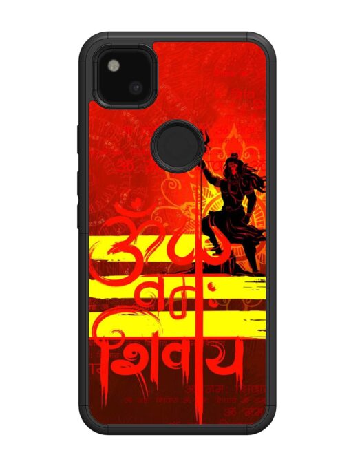 Illustration Lord Shiva Glossy Metal TPU Phone Cover for Google Pixel 4A