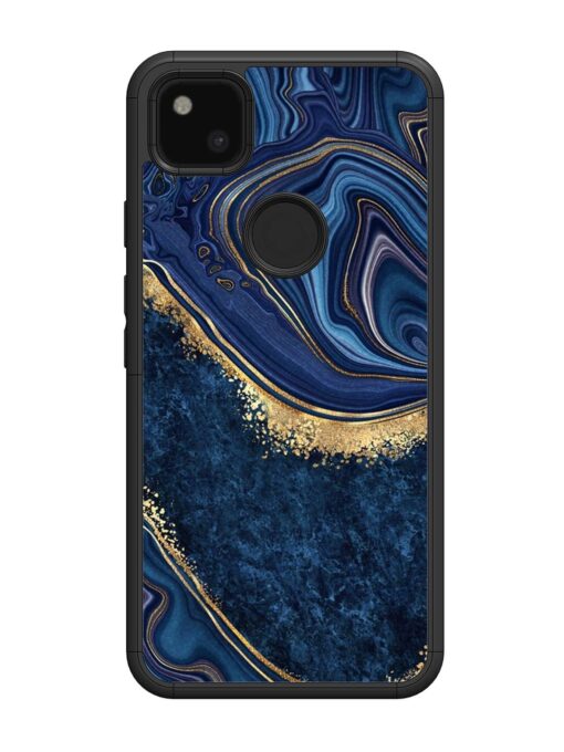 Abstract Background Blue Glossy Metal TPU Phone Cover for Google Pixel 4A