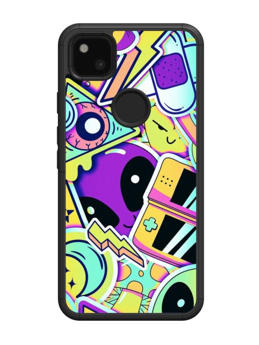 Scratch Art Glossy Metal Phone Cover for Google Pixel 4A Zapvi