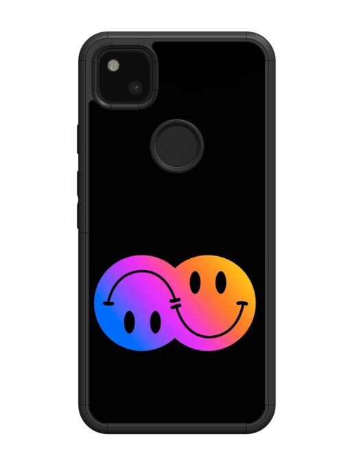 Gradient Smile Art Glossy Metal TPU Phone Cover for Google Pixel 4A