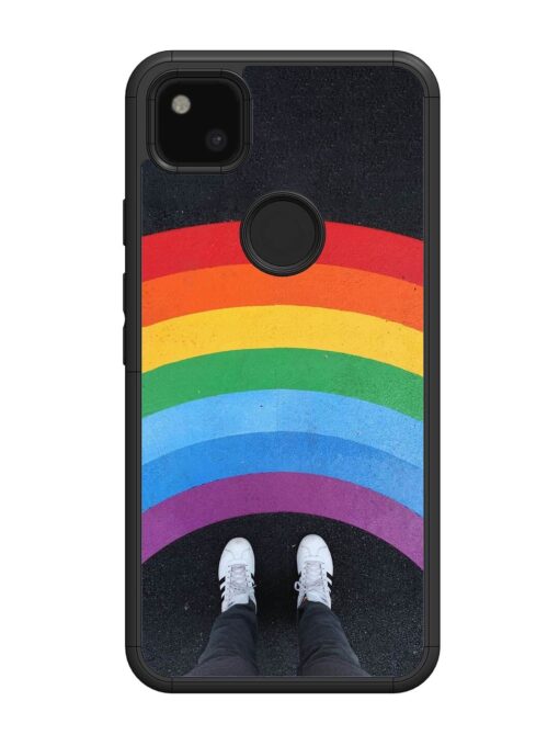 Legs Rainbow Glossy Metal TPU Phone Cover for Google Pixel 4A Zapvi