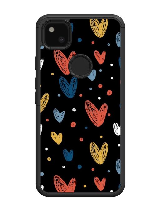 Happy Valentines Day Glossy Metal TPU Phone Cover for Google Pixel 4A Zapvi