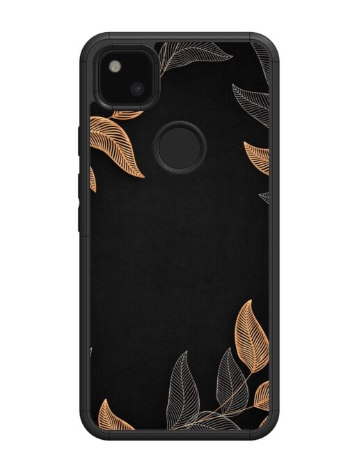 Foliage Art Glossy Metal Phone Cover for Google Pixel 4A