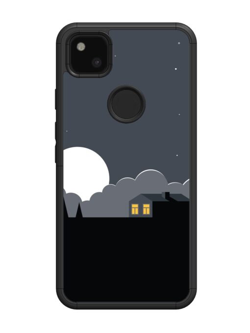 Full Moon Vector Art Glossy Metal Phone Cover for Google Pixel 4A Zapvi